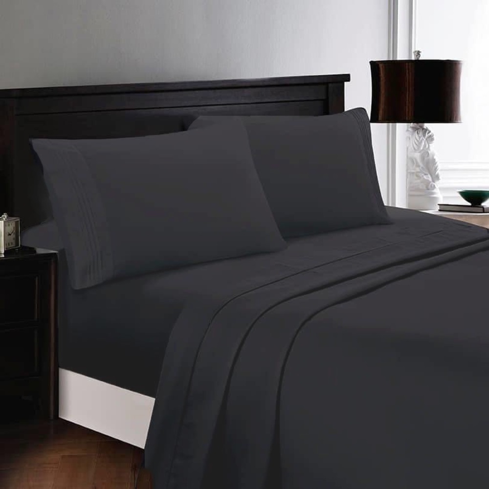 ⭐️SEE NEW LISTING⭐️Full 6pc Charcoal Bedsheets - Picture 1 of 5